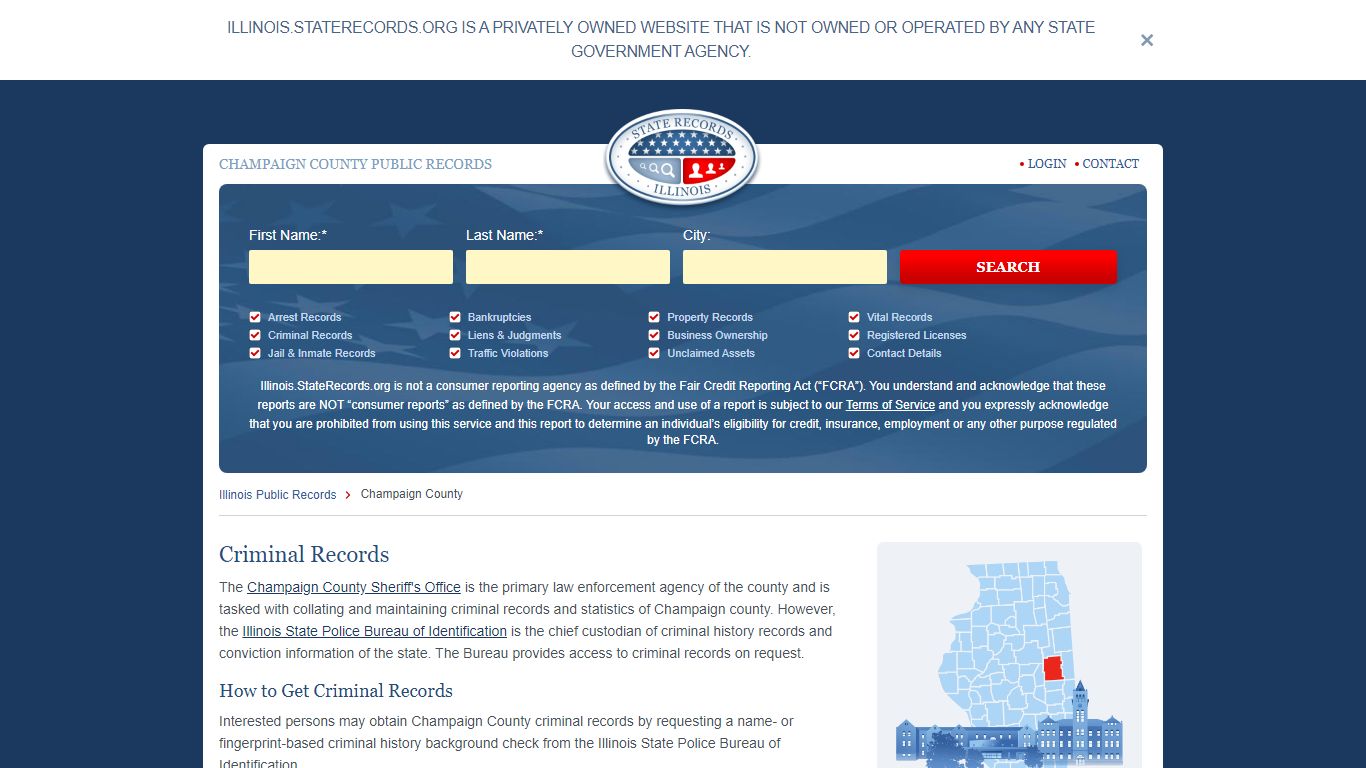 Champaign County Arrest, Court, and Public Records | StateRecords.org